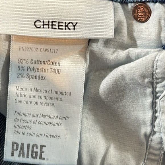 PAIGE Flaunt Cheeky Blue Skinny in Roam Denim Jeans Size 30 - Picture 11 of 16